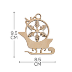 Подарочный набор игрушек на новогоднюю елку, деревянные