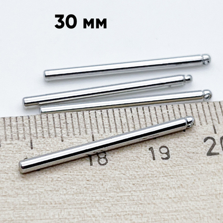 Подвеска Палочка, цвет серебро (родий), размер 30*2 мм, цена за 1 шт