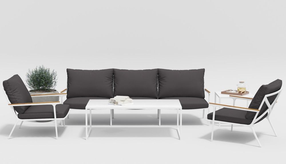 Calma Long, набор белый/антрацит, алюминий