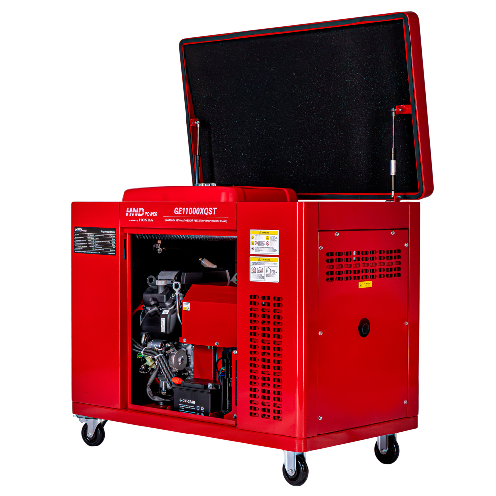 Генератор бензиновый HND (Honda) GE 11000 XQST (в шумозащитном кожухе)