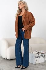 Пиджак из эко-замши (корица) П11-21 Nikol