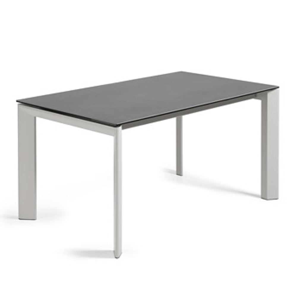 Стол Atta 160 (220) x90 серый керамический