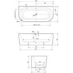 Акриловая ванна Cezares Metauro 180x80 METAURO-INT-Wall-180-80-60-W-MATT Белая матовая без гидромассажа