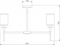 Люстра на штанге Eurosvet Brielle 60132/8 латунь