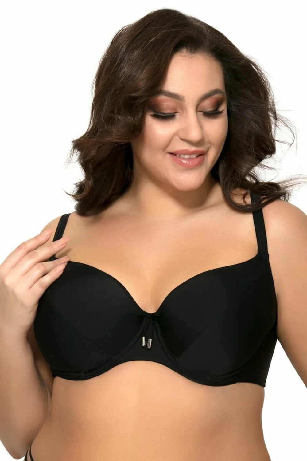 Пляжный лиф с мягкими чашками (Размер: 85C) (Цвет: черный)