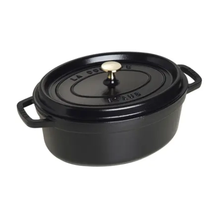 STAUB Чугунная кокотница овальная 4,2 л 29 см черная