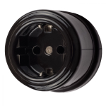 Розетка с З.К., керамика, цвет черный B1-101-03