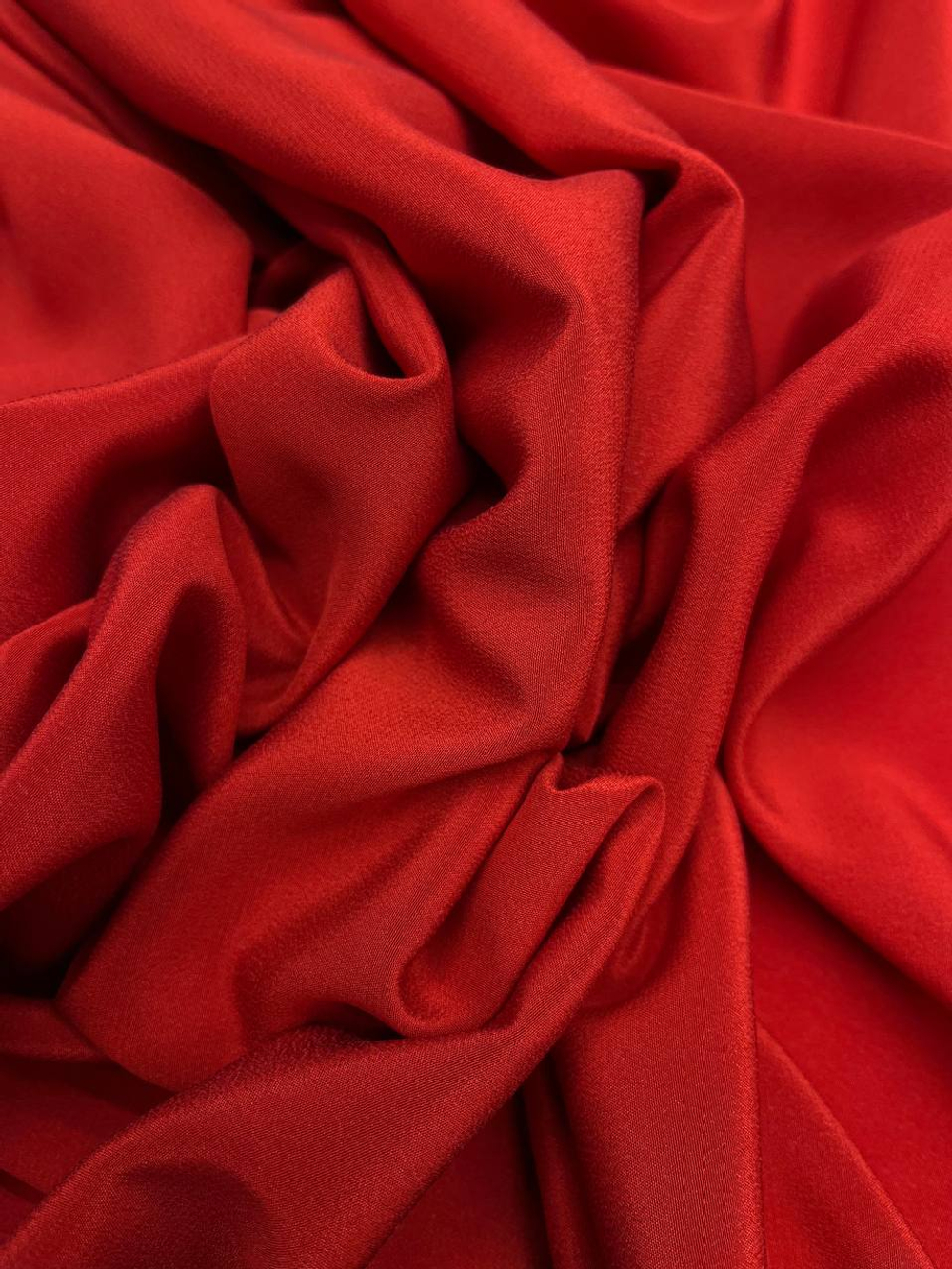 Шелк креп красный