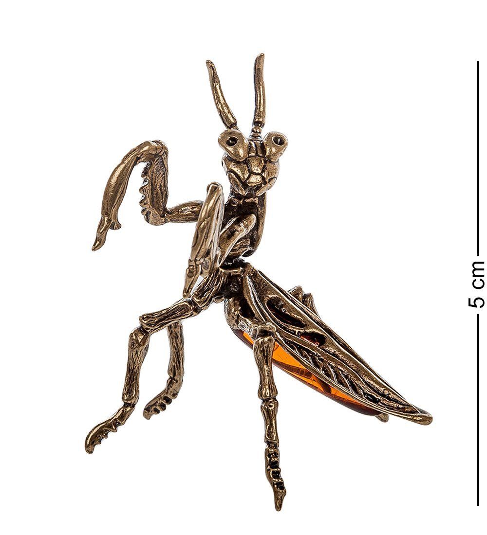 Народные промыслы AM- 219 Фигурка «Богомол» (латунь, янтарь)