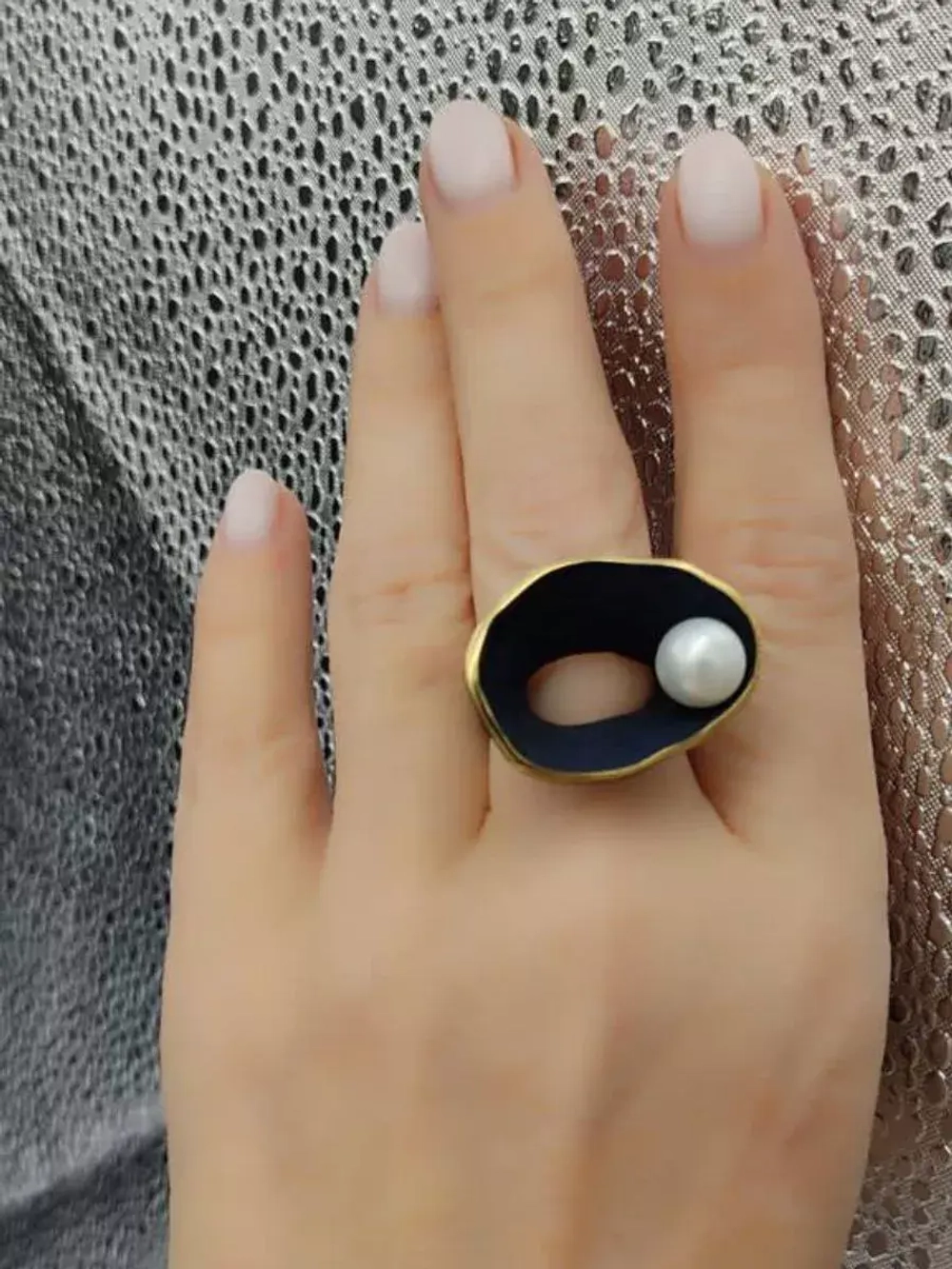 Ювелирные серьги серебро с жемчугом и эмалью