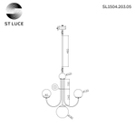 SL1504.203.05 Люстра подвесная ST-Luce Французское золото/Белый E27 5*60W