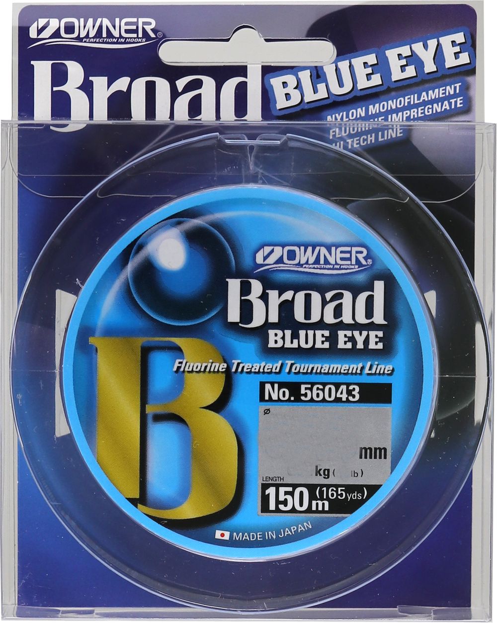 OWNER Леска Broad Blue Eye 150м 0,37мм 11,8кг