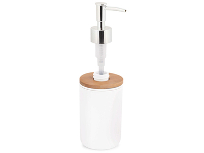 Дозатор для жидкого мыла "Бамбук" (белый)