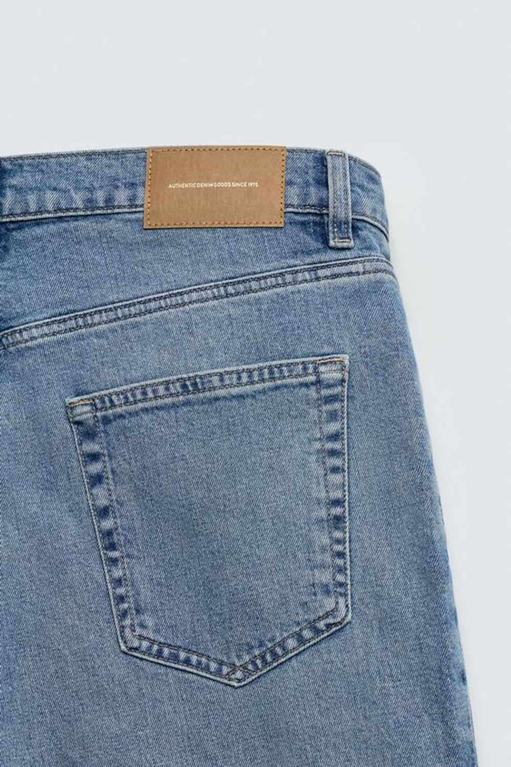 ZARA ДЖИНСОВЫЕ ШОРТЫ REGULAR FIT, ВЫЦВЕТШИЙ СИНИЙ