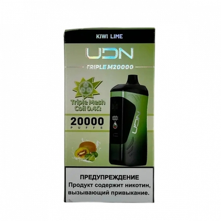 UDN Triple M20000 Kiwi lime - киви-лайм 20000 затяжек 20мг (2%)