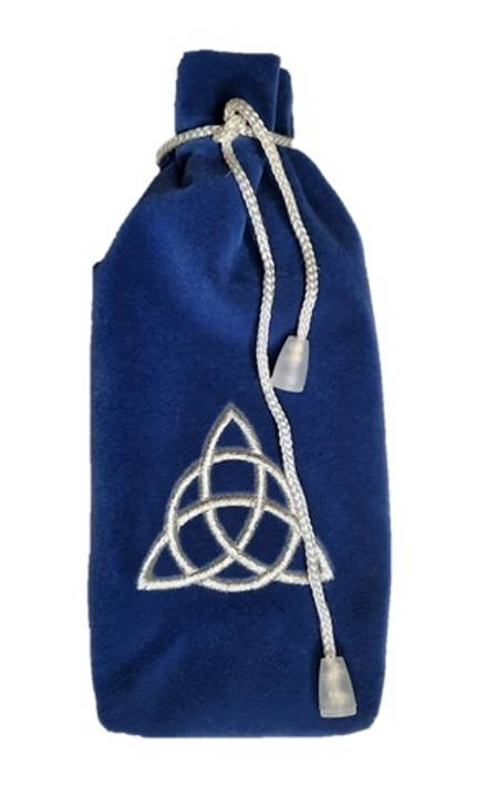 Мешочек для карт Таро или Рун "Триада". Синий, размер L