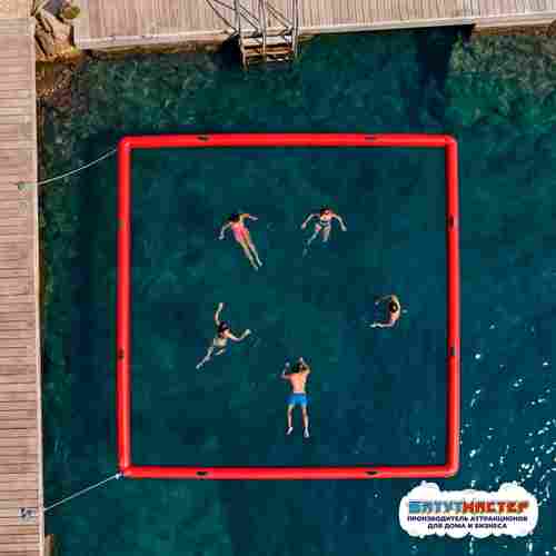 Надувное ограждение для купания в открытом море «АкваЛиния», 8×8×0,6 м