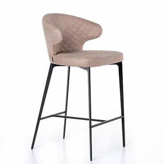 Стул полубарный Richard, замша бежевый