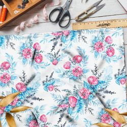 Ткань саржа натуралистичный дизайн