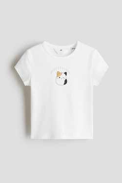 H&M Футболка с принтом, белый