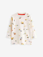 Лонгслив для мальчика Next 642-504, 3 шт., Коричневый, Синий, Молочный