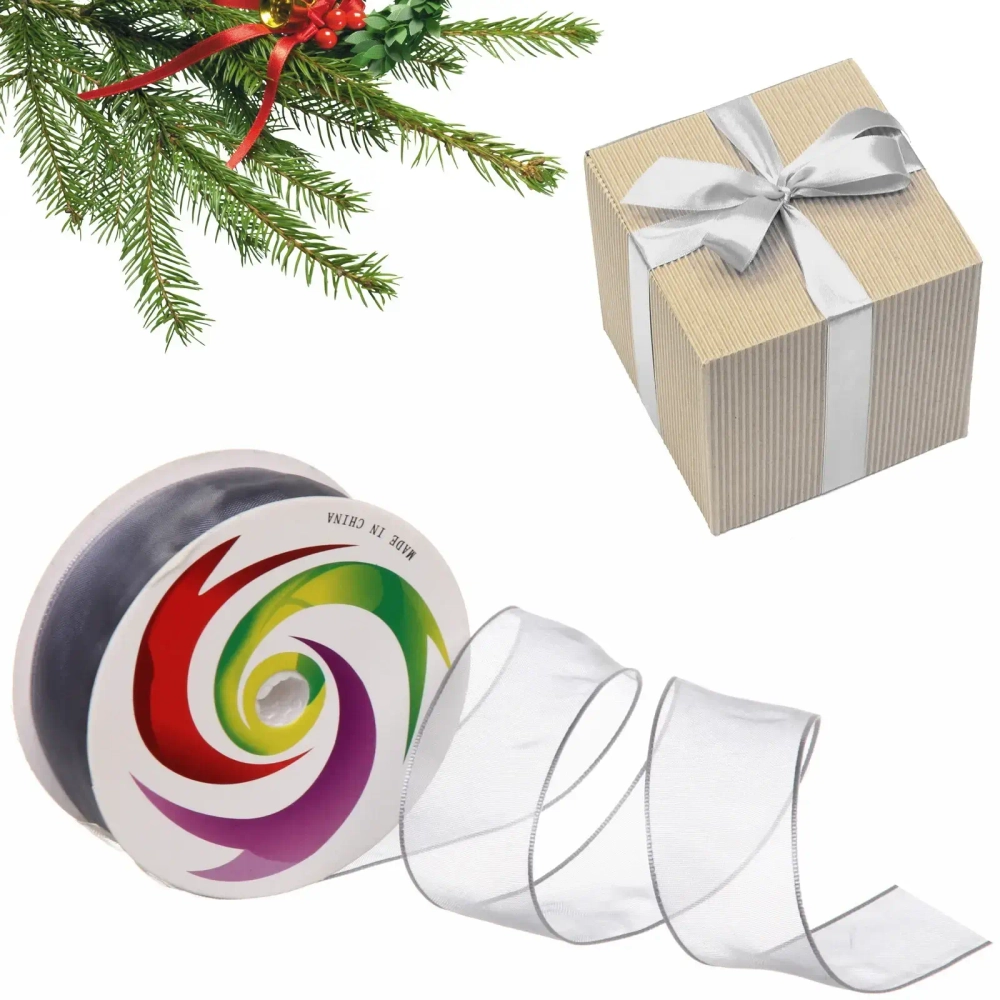 Лента для декорирования «Нежность» 2,5 см, 5 м, Серый (капрон)