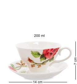Pavone JS-08 Чайный набор на 2 перс. «Роза Рафаэлло»