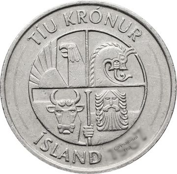 10 крон 1984-1994 Исландия