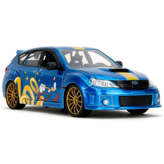 Модель Машинки Hollywood Rides 1:24 с Фигуркой 2.75" Соник Sonic 2012 Subaru Impreza WRX STI 35871