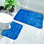 Комплект ковриков для ванной 50*80/40*50см из микрофибры "Stenar" Blabar, синий