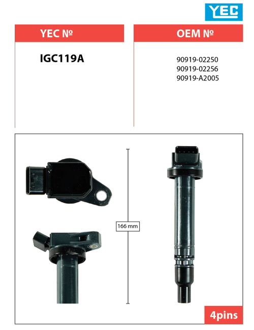 Катушка зажигания YEC IGC119A