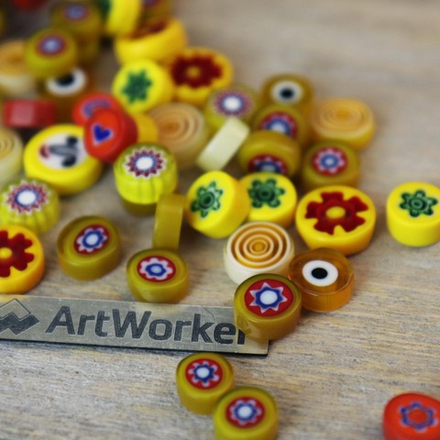 Миллефиори желтый микс, 100 гр