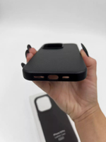Кожаный чехол Leather Case iPhone 14 Pro | Black Черный