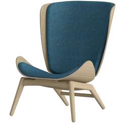 Кресло Umage The Reader, дуб с синей обивкой