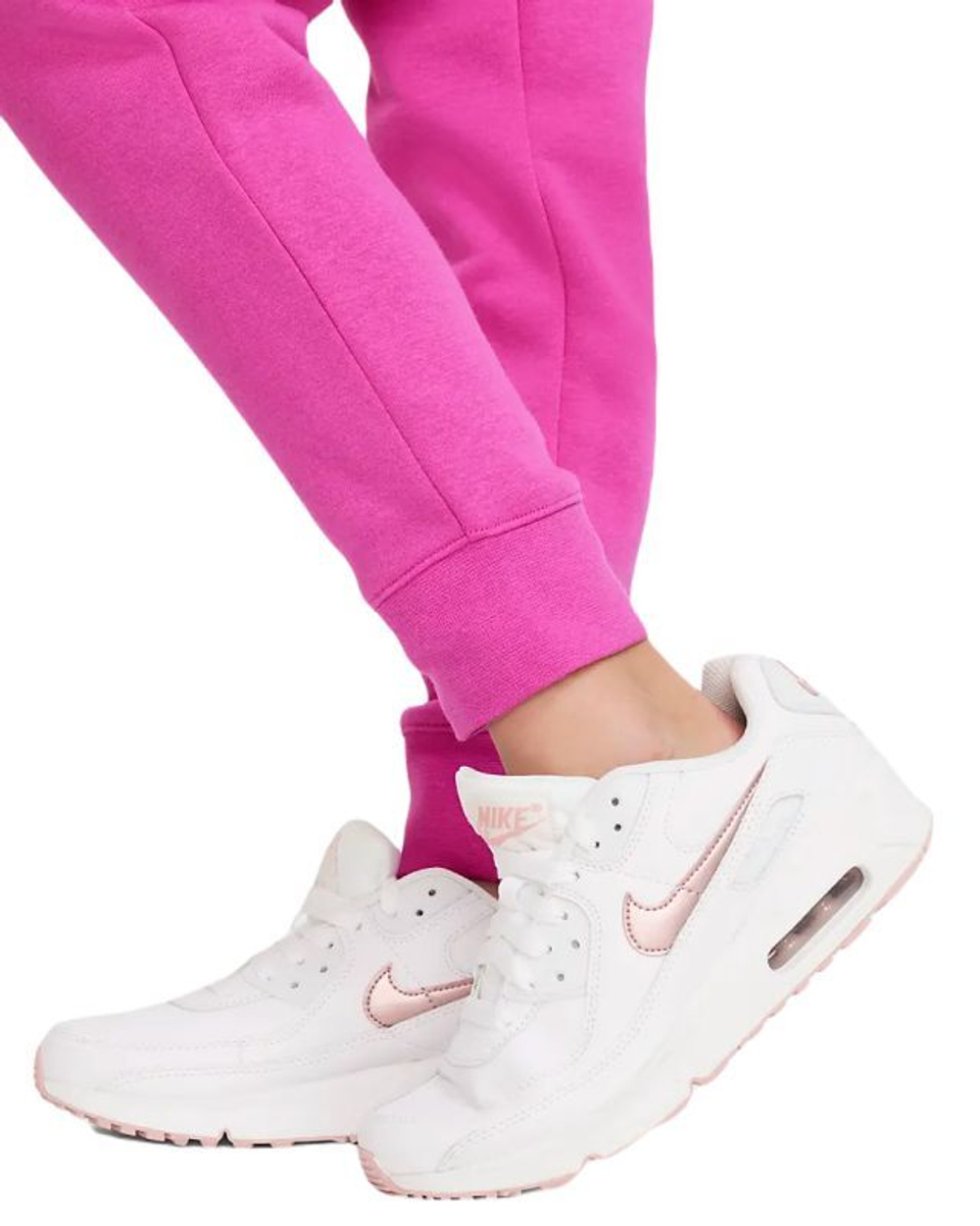 Брюки для девочки Nike Sportswear Fleece Pant LBR - active fuchsia/white