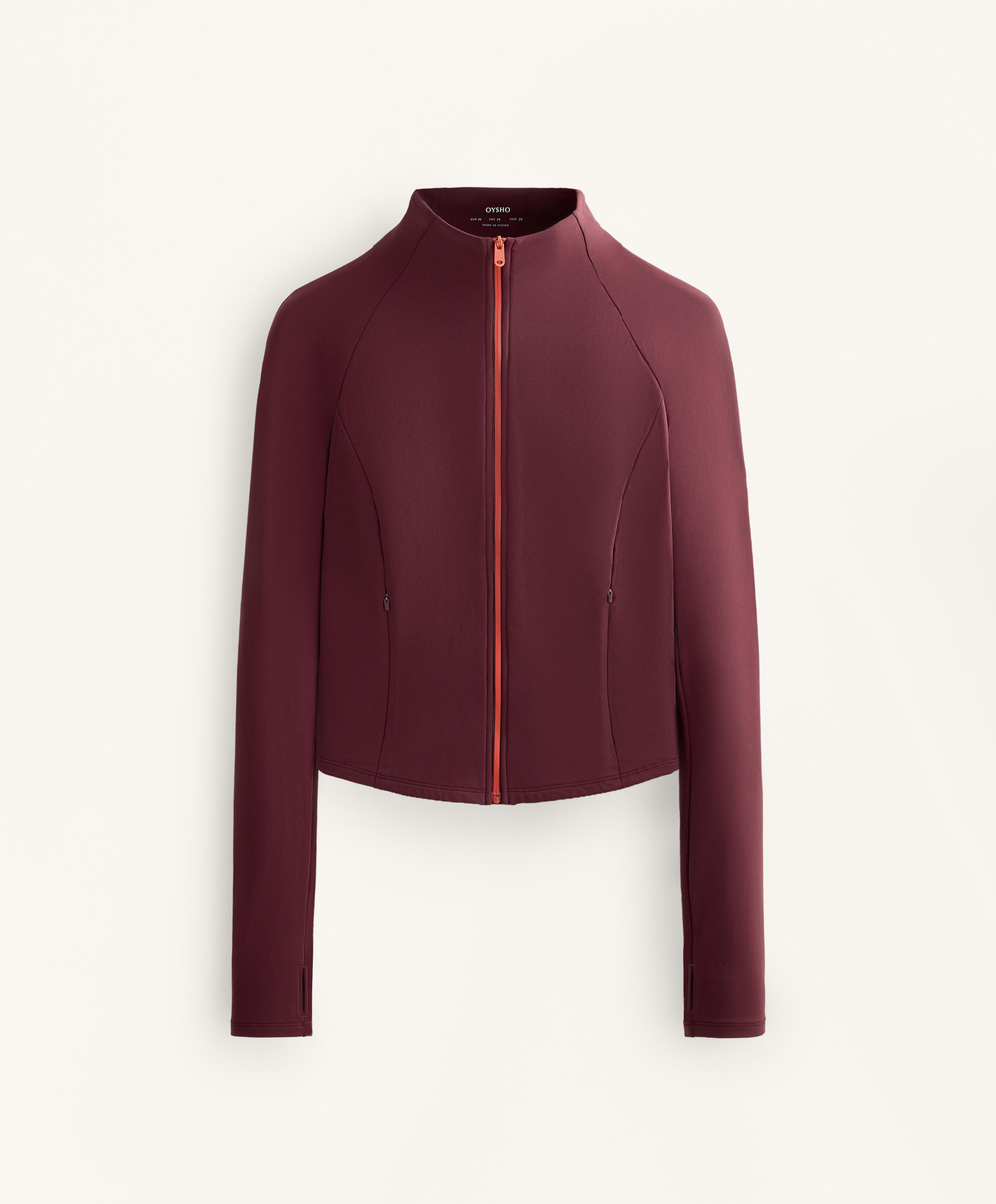 Oysho Легкая и теплая высокотехнологичная куртка, гранатовый