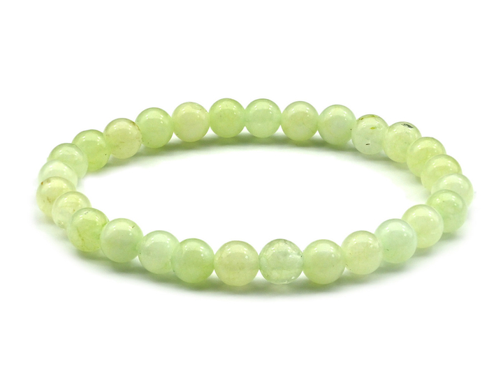 Браслет Кальцит тонированный шар 6-7 мм цвет салатовый