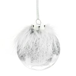 GAEM Набор из 12шт, Украшение новогоднее Шар "Перышко страуса", D 8 см, L35 W27 H9 см