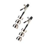 Зажимы на соски с грузиками Nipple Weights (Цвет: серебряный с черным)