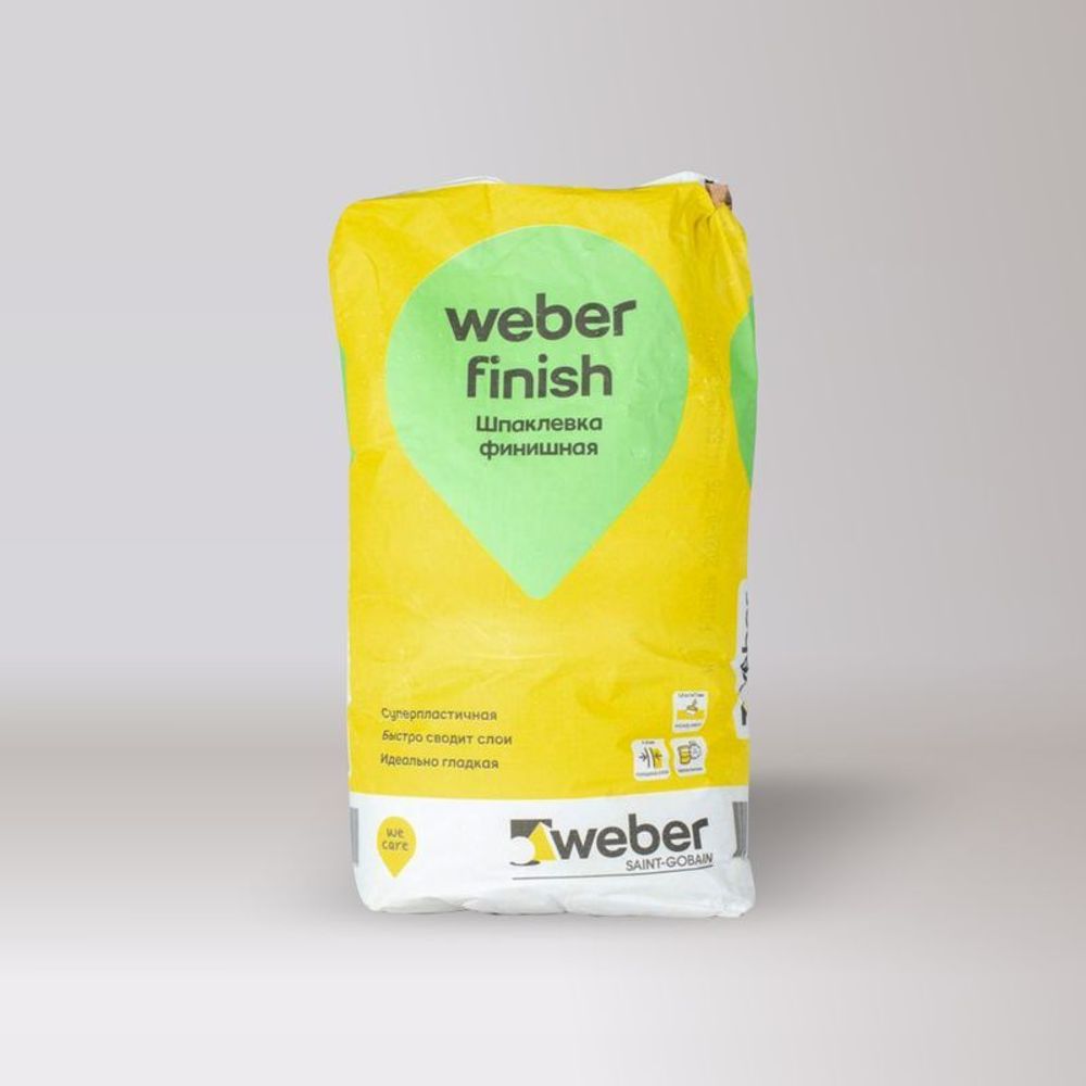 Шпаклевка полимерная финишная Vetonit Weber Finish белая, 25 кг