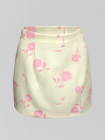 Костюм Bisher 0406 в цветок из юбки и укороченного пиджака