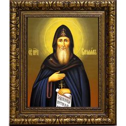 Варлаам Пинежский, Важский, Шенкурский, преподобный. Икона на холсте.