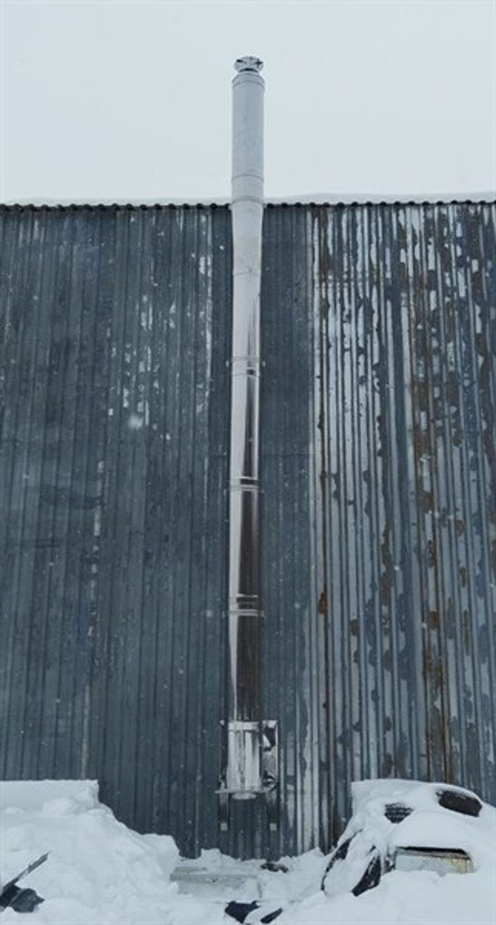 Комплект дымохода труба сэндвич 200/300 мм. через стену нерж 1.0/0,5 - 6 метров.