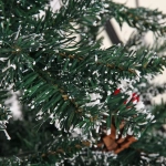 Ёлка «Морозное утро» 210 см, ПВХ с шишками, ягодами и белым инеем (700 веток)