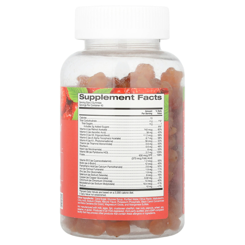 California Gold Nutrition, жевательные мультивитамины для взрослых, с натуральным вкусом малины, 90 вегетарианских жевательных таблеток