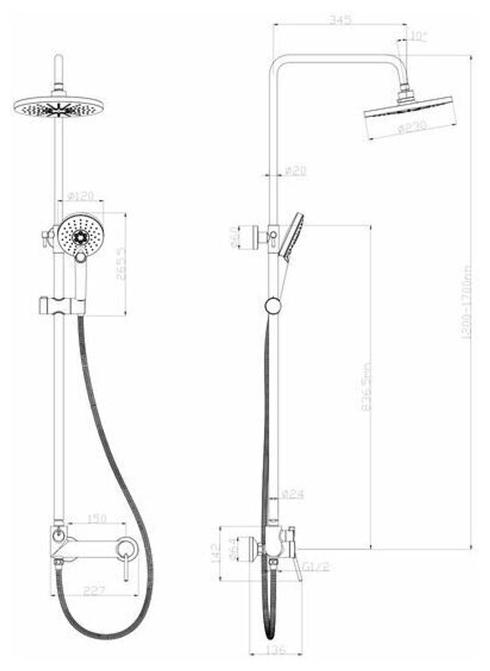 Смеситель Lemark Minima LM3860C для душа