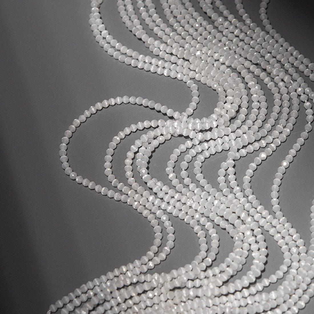 Селенит (имитация), 2мм, шар, микроогранка