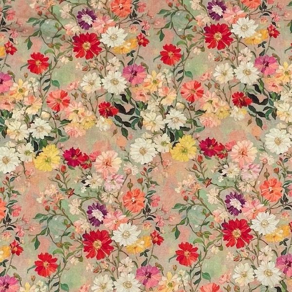 БЕЛО-МАЛИНОВЫЙ БУКЕТ - 100% ХЛОПОК 1