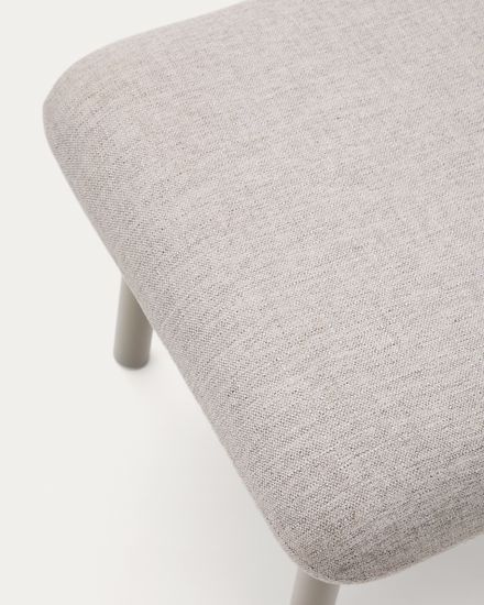 Пуф Inari бежевого цвета и стали с бежевой отделкой