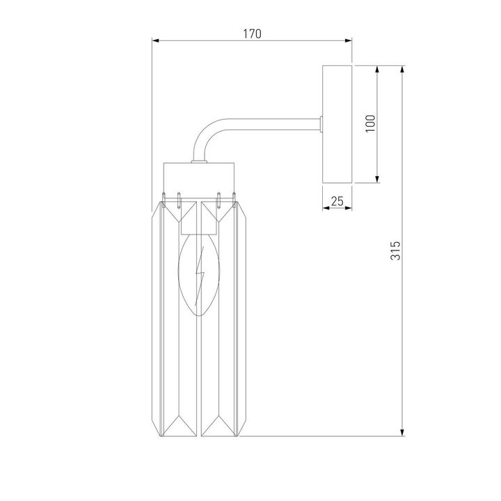 Бра Eurosvet Gilian 60163/1 никель